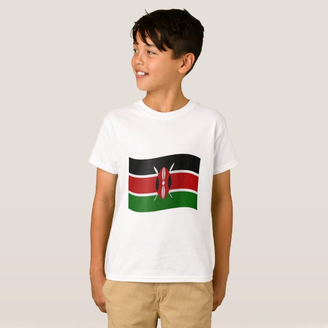 Camiseta Bandeira de Kenya (Frente Completa)