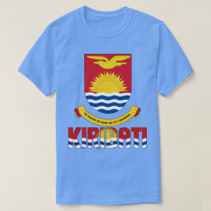 Camiseta Bandeira de Kiribati e Brasão de Armas Patriótico