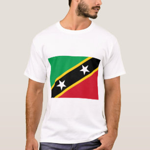Camiseta Bandeira de Kitts e Nevis Santos (Caribe)