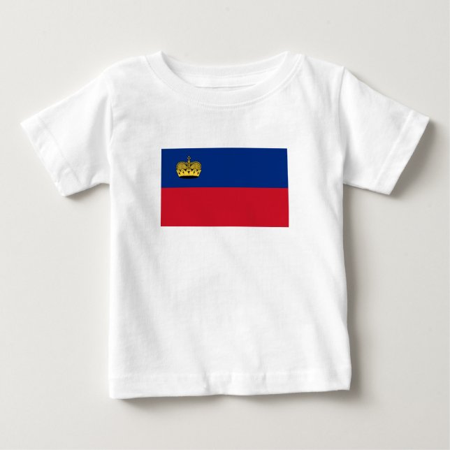 Camiseta Bandeira de Liechtenstein (Frente)