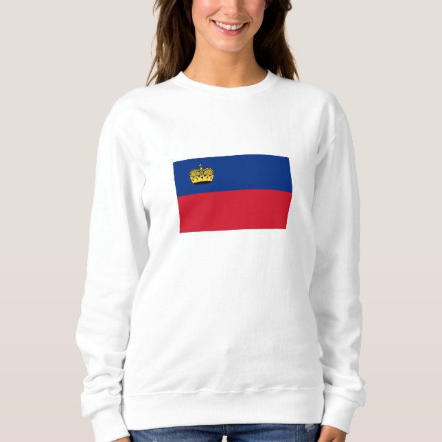 Camiseta Bandeira de Liechtenstein (Frente)