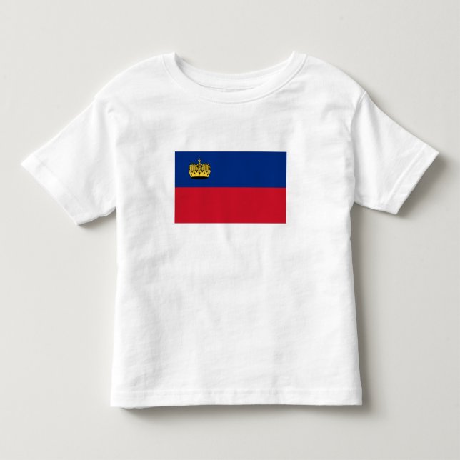 Camiseta Bandeira de Liechtenstein (Frente)