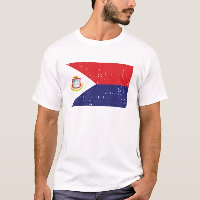 Camiseta Bandeira de Maarten do santo (Frente)