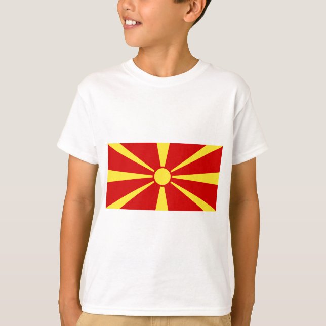 Camiseta Bandeira de Macedónia (Frente)