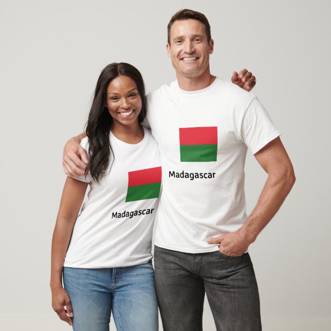 Camiseta Bandeira de Madagáscar (Unissex)