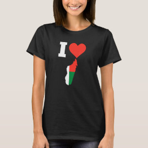 Camiseta Bandeira de Madagascar para Madagascar Eu Amo Mad