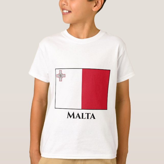 Camiseta Bandeira de Malta (maltês) (Frente)
