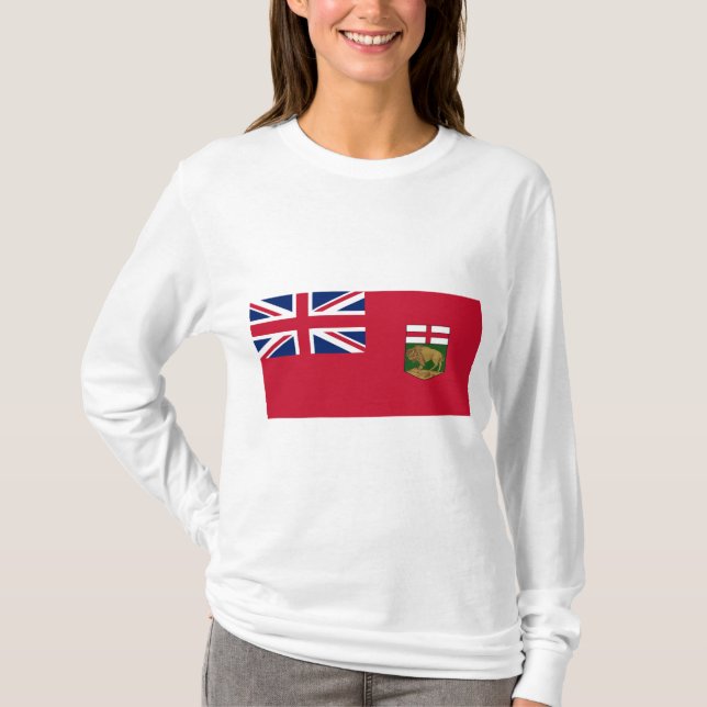 Camiseta Bandeira de Manitoba (Frente)