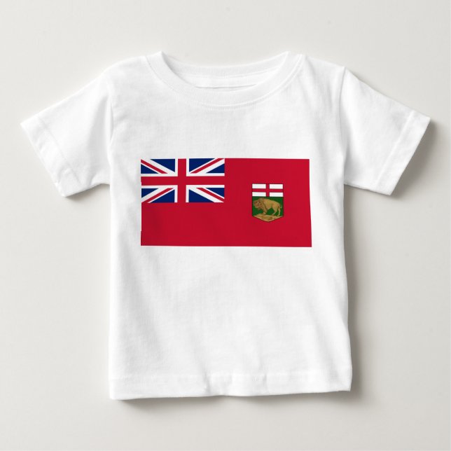 Camiseta Bandeira de Manitoba (Frente)