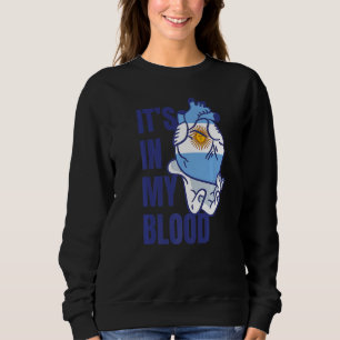 Camiseta Bandeira de Mão das Veias do Coração Argentina
