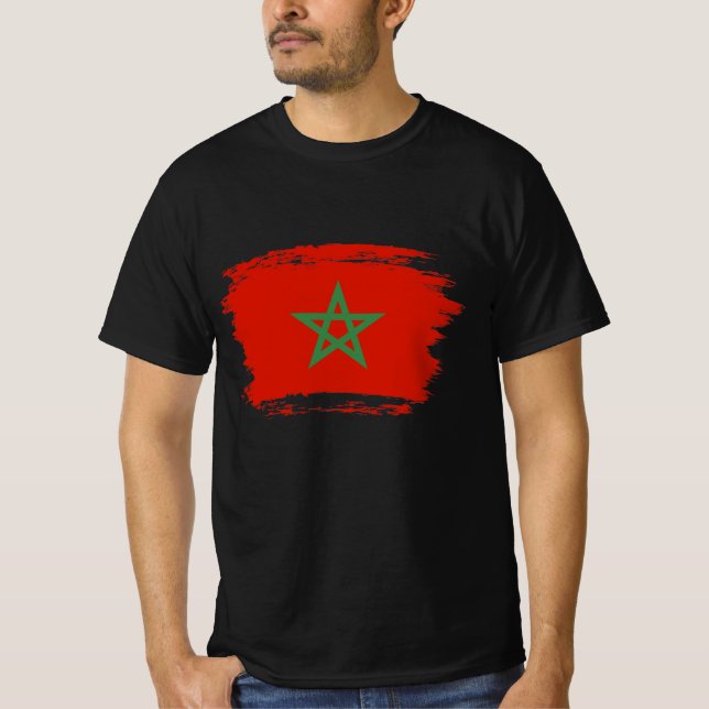 Camiseta Bandeira de Marrocos (Frente)