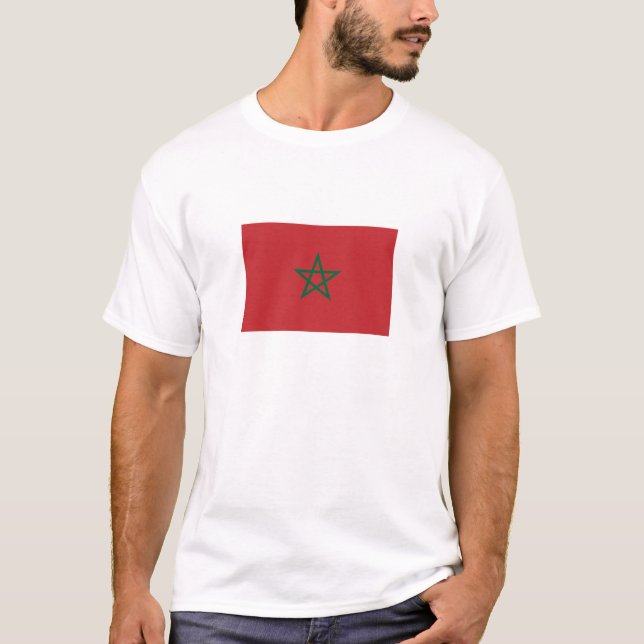 Camiseta Bandeira de Marrocos (Frente)