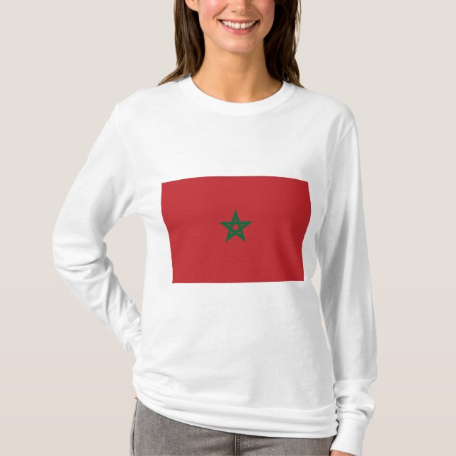 Camiseta Bandeira de Marrocos (Frente)