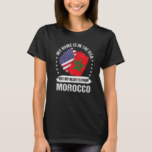 Camiseta Bandeira de Marrocos Patriota Americano Marrocos A