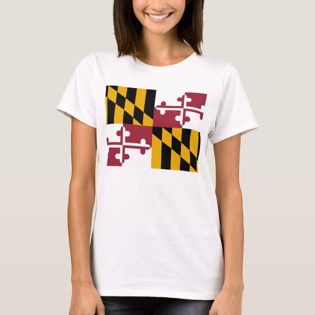 Camiseta Bandeira de Maryland (Frente)
