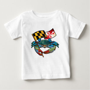 Camiseta Bandeira de Maryland do caranguejo azul