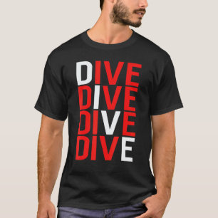 Camiseta Bandeira de Mergulhador Abaixo Mergulho de Escafan