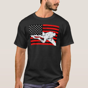 Camiseta Bandeira de Mergulhador Abaixo Sinal de Mergulho e