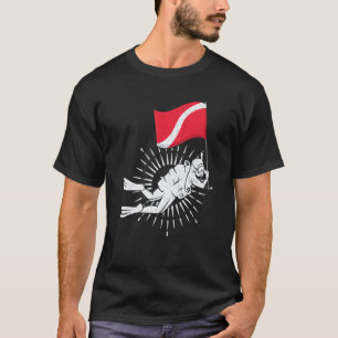 Camiseta Bandeira de Mergulhador de Aparelho Oceano Natação