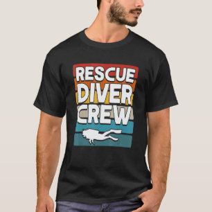 Camiseta Bandeira de mergulhador Equipe de mergulho de resg