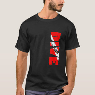 Camiseta Bandeira de Mergulhador Submerso em Mergulho