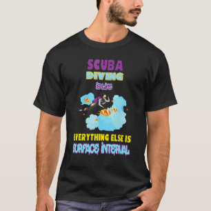 Camiseta Bandeira de mergulhador submerso em mergulho Scuba
