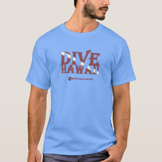 Camiseta Bandeira de Mergulho do Havaí com Fonte Vermelho E
