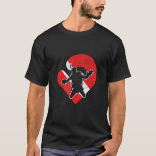 Camiseta Bandeira de mergulho incrível coração mergulhador