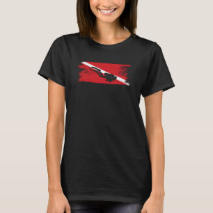 Camiseta Bandeira de Mergulho Incrível Mergulhador Subaquát