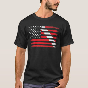 Camiseta Bandeira de Mergulho Mergulho Bandeira Americana