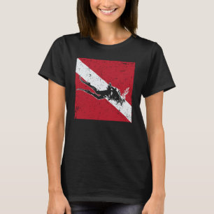 Camiseta Bandeira de Mergulho Scuba Para Mergulhador