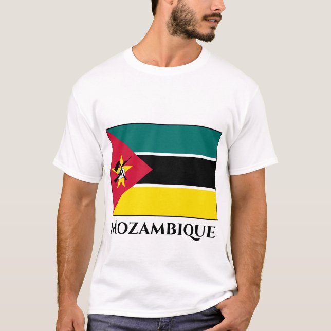 Camiseta Bandeira de Moçambique (Frente)