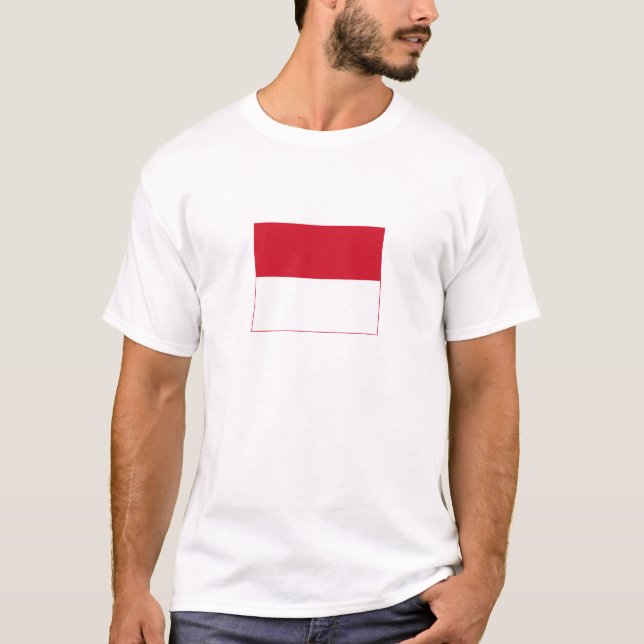 Camiseta Bandeira de Mônaco (Frente)