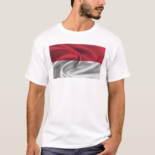 Camiseta Bandeira de Mônaco (Frente)