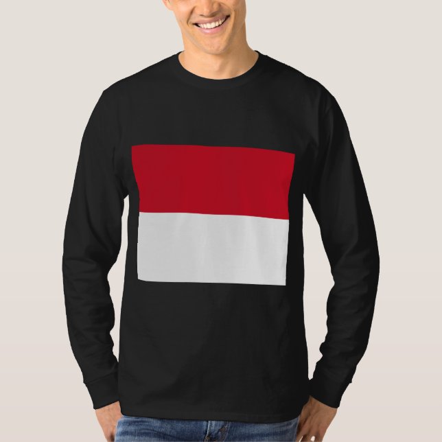 Camiseta Bandeira de Mônaco (Frente)