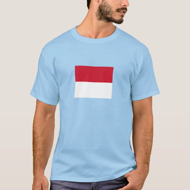 Camiseta Bandeira de Mônaco (Frente)