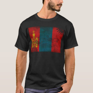 Camiseta Bandeira de Mongolia