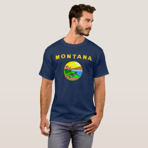 Camiseta bandeira de Montana