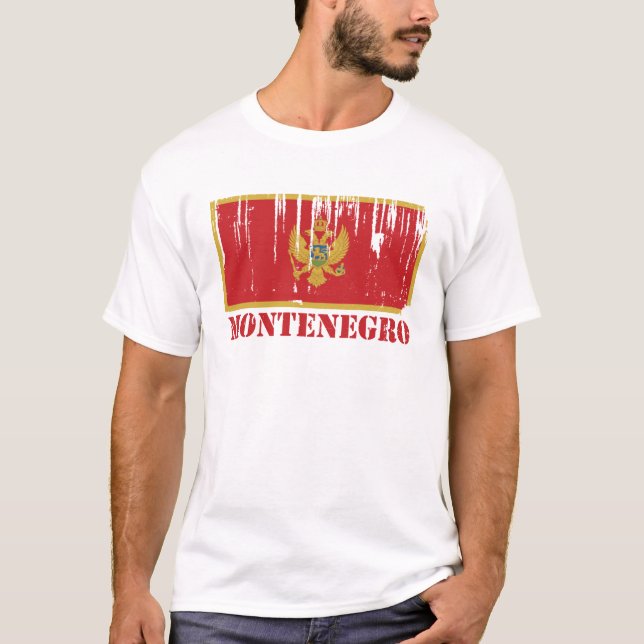 Camiseta Bandeira de Montenegro (Frente)