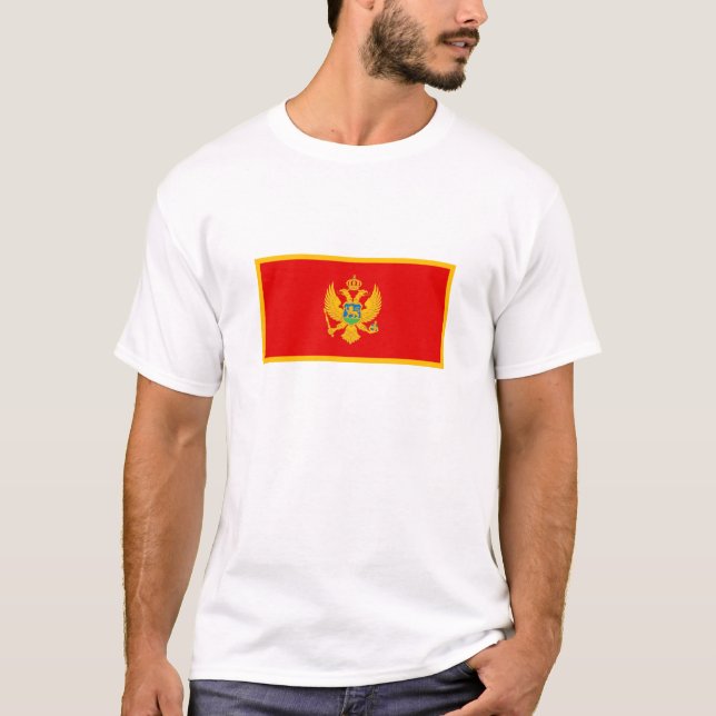 Camiseta Bandeira de Montenegro (Frente)