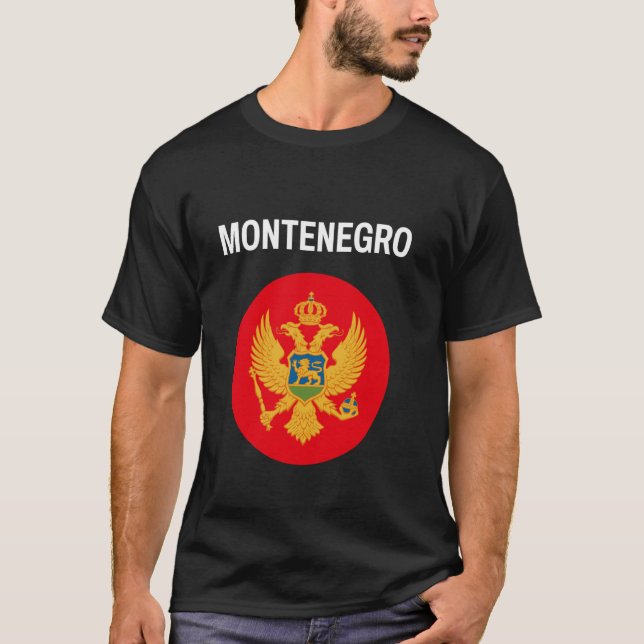 Camiseta Bandeira de Montenegro Moderna (Frente)