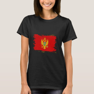 Camiseta Bandeira de Montenegro Orgulho Montenegrino Vintag