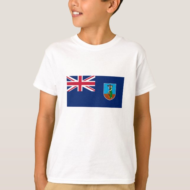 Camiseta Bandeira de Montserrat (Frente)