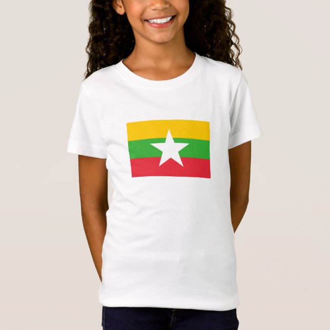 Camiseta Bandeira de Myanmar (Frente)
