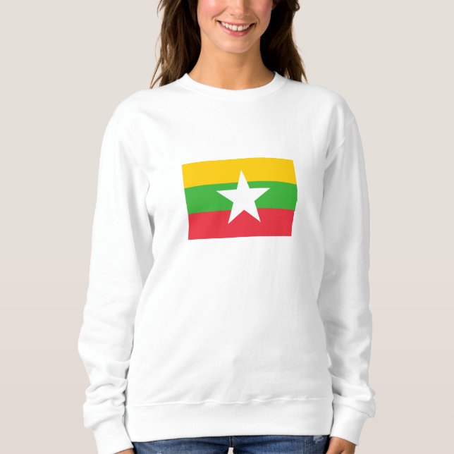 Camiseta Bandeira de Myanmar (Frente)