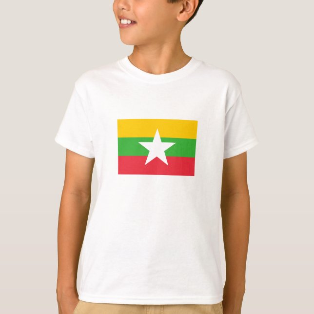 Camiseta Bandeira de Myanmar (Frente)
