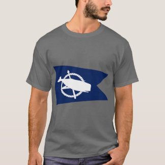 Camiseta Bandeira de Nantucket Massachusetts Bandeira de Ba