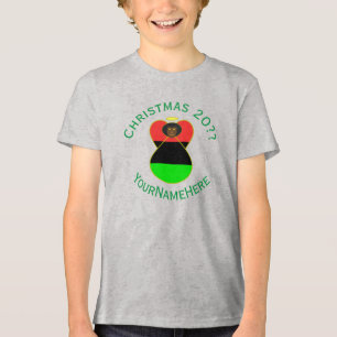 Camiseta Bandeira de Natal Anjo da Diáspora Africana Person