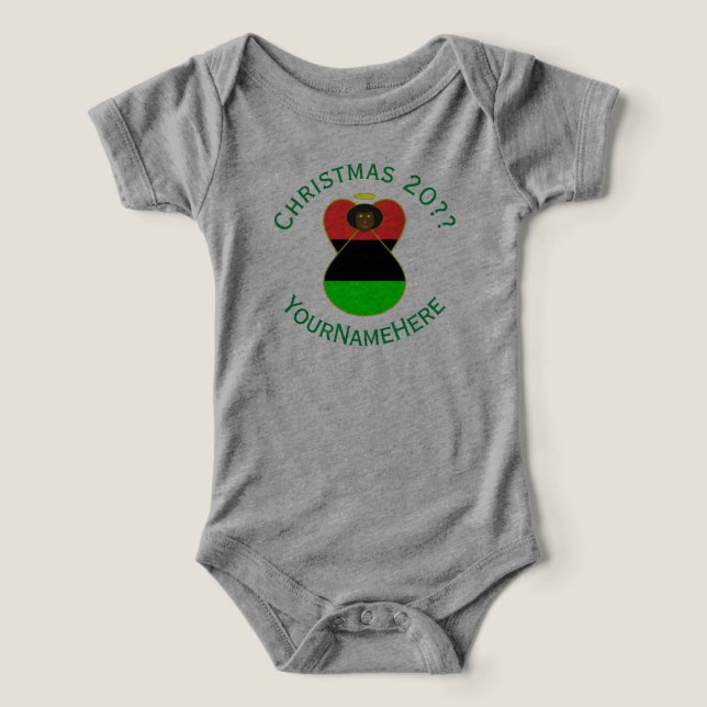 Camiseta Bandeira de Natal do Anjo da Diáspora Africana Per (Design frontal)