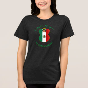 Camiseta Bandeira de Natal do Anjo Mexicano Feminina Person